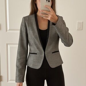H&M Gray Blazer with Black Trim